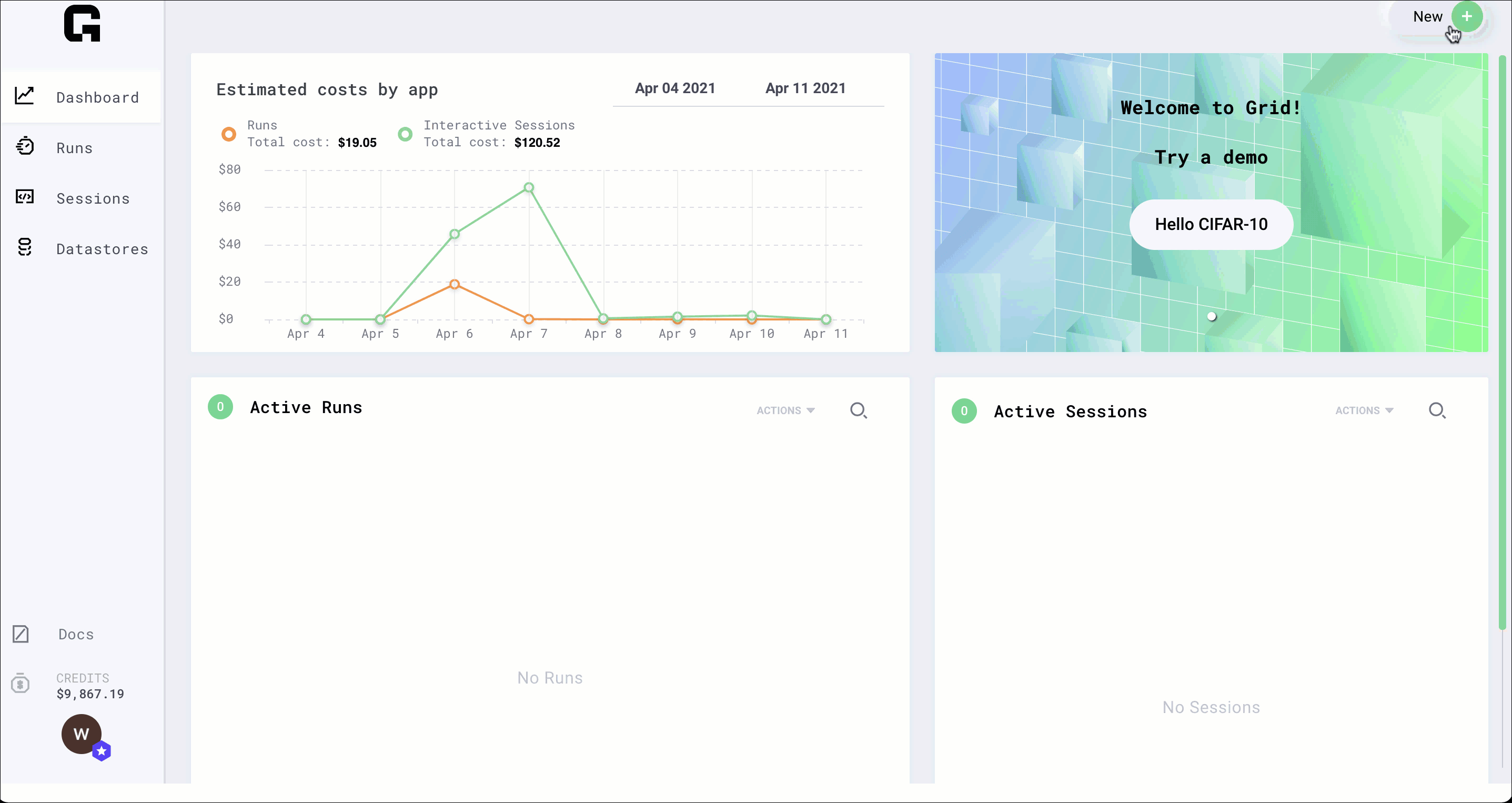 Start a Grid Session in a few seconds